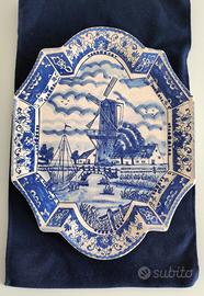 Piatto Delft 32x25 dipinto a mano con Certificato