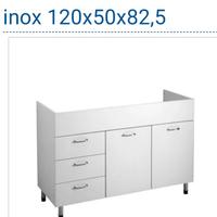 SOTTOLAVELLO BIANCO CON CASSETTIERA 120X50cm