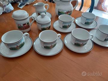 Servizio villeroy e Boch  6 tazze , zuccheriera, 