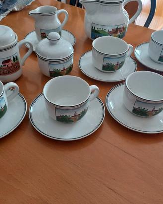 Servizio villeroy e Boch  6 tazze , zuccheriera, 