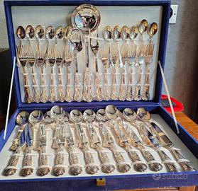 Servizio posate vintage Argento 800 51 pezzi