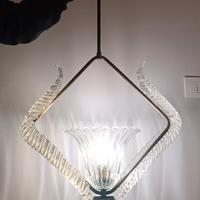 lampadario in vetro di murano Ercole Barovier 