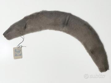 Pelliccia di visone naturale grigio per collo