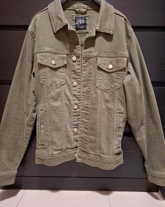 giubbotto di jeans verde militare 