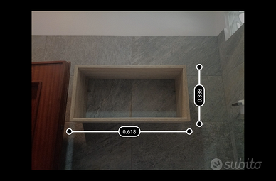 Mensola pensile bagno effetto rovere 62 x 34 x 20