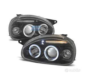 FARI PER OPEL CORSA B 93-00 ANGEL EYES FONDO NERO