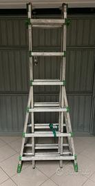 Scala telescopica 6 gradini in alluminio