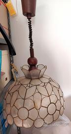 Lampadario saliscendi in madreperla