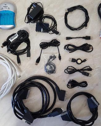 Cavi USB, HDMI, TV, cavi Apple, telefono RJ11, LAN