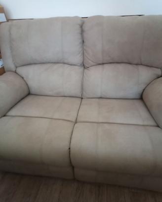 Divano 2 posti con recliner manuale