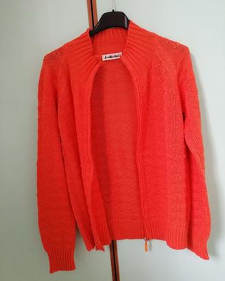 Maglia donna maniche lunghe arancio mai usata