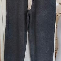 pantalone tuta grigio unisex felpato 