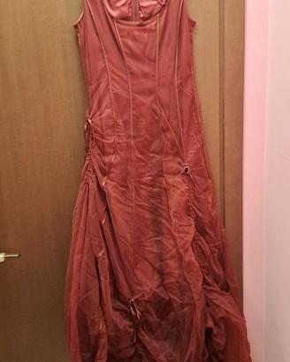 VESTITO DA CERIMONIA LUNGO ROSSO