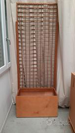 Fioriera da interno con reticolo pianta rampicante