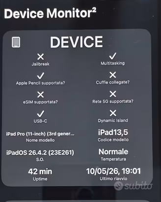 iPad Pro 11" 3° generazione - Versione di IpadOS 2