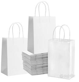 85 bustine per bomboniere bianche