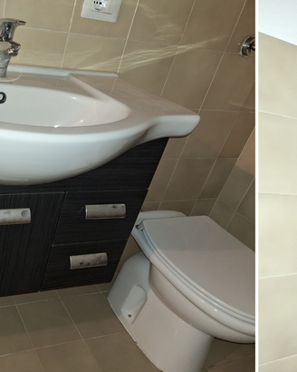 Lotto 2 bagni RAK Ceramics+mobili+specchi+boiler