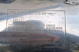 Terminali di scarico Triumph 