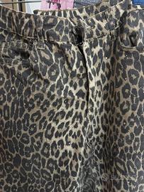 Pantalone leopardato jeans