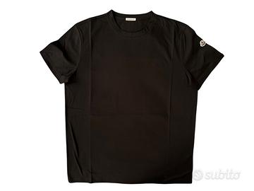 Moncler tshirt classica in cotone nero