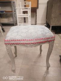 sgabello per toletta shabby chic 