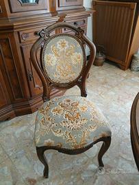 Salotto Piemontese legno massello anni '60.