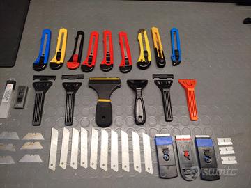 Set da 18 fra taglierini e raschietti con ricambi