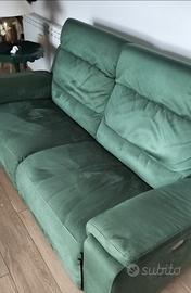Divano due posti reclinabile allungabile 