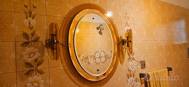 set bagno vega vintage anni 70 incluso lampadario