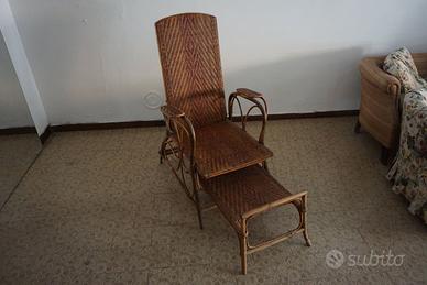 chaise longue in vimini