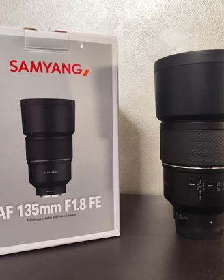 samyang 135mm f1.8 AF attacco Fe Sony A7iii