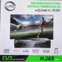 DECODER RICEVITORE DIGITALE TERRESTRE DVB/T3 HD600