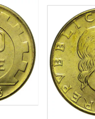 Set di  221 monete fuori corso (dal 1954 al 1998)