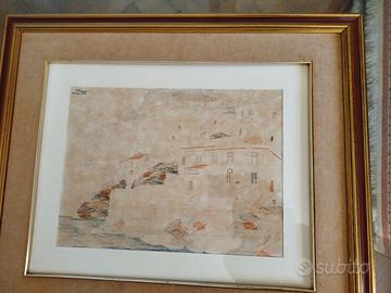 Dipinto con cornice.  G. Ruocco 1974