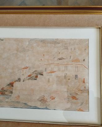 Dipinto con cornice.  G. Ruocco 1974