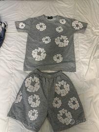 Tuta denim tears estiva grigia