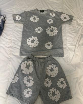 Tuta denim tears estiva grigia