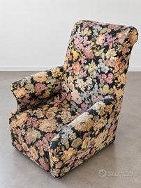 Poltrona Bergère vintage floreale.