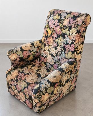 Poltrona Bergère vintage floreale.