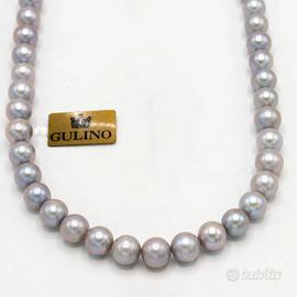 Collana Hoshi di perle grigie F.6