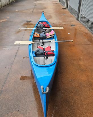 Canoa Canadese 3 Posti in Vetroresina - 4,80