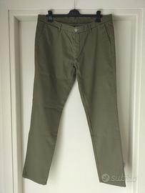 Pantalone uomo cotone verde militare tg,54