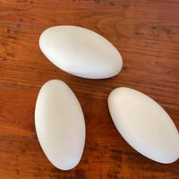 Set 3 Appliques in ferro e vetro bianco