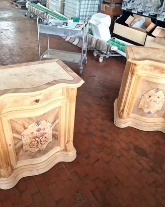 2 mobili in legno grezzo da lucidare