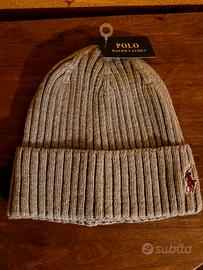 berretto Polo Ralph Lauren grigio nuovo 