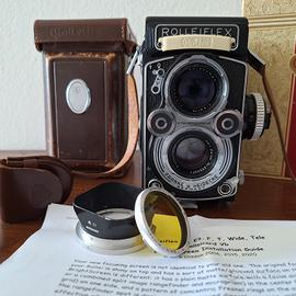 Rolleiflex F3.5 Planar + Rollei Poket Book