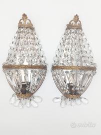 Coppia di applique vintage stile Impero a gocce
