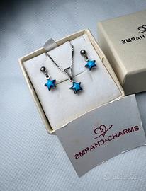 collana e orecchini argento 925