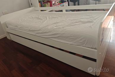 Letto estraibile  bambini 190x90 con due materassi