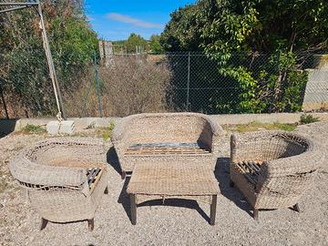 Set da giardino in Rattan 